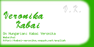 veronika kabai business card